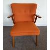 Danish Teak Leaning Chair in Bute wool